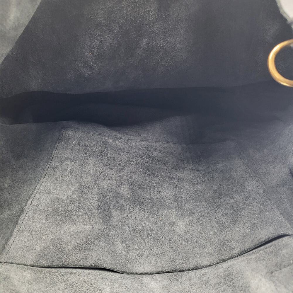Meyelo Classic Artisan Crafted Black Leather Signature Tote Caryall Shopper Bag - Picture 7 of 13